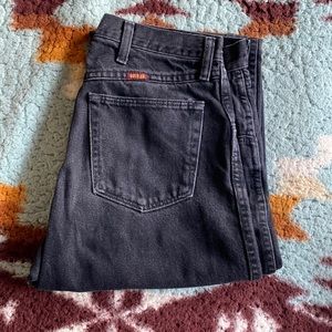 Relaxed fit black denim